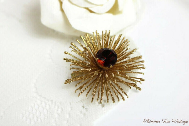 large round floral thistle SARAH COVENTRY Flower Brooch