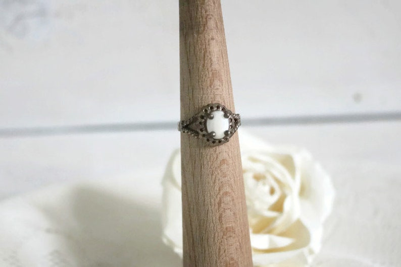 Edwardian 925 Charles Addison CA signed 1880-1890/'s luxurious jewelry Antique moonstone ring