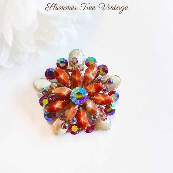 Stunning JULIANA D&E Faux Starlight Crystal Brooch - image 1