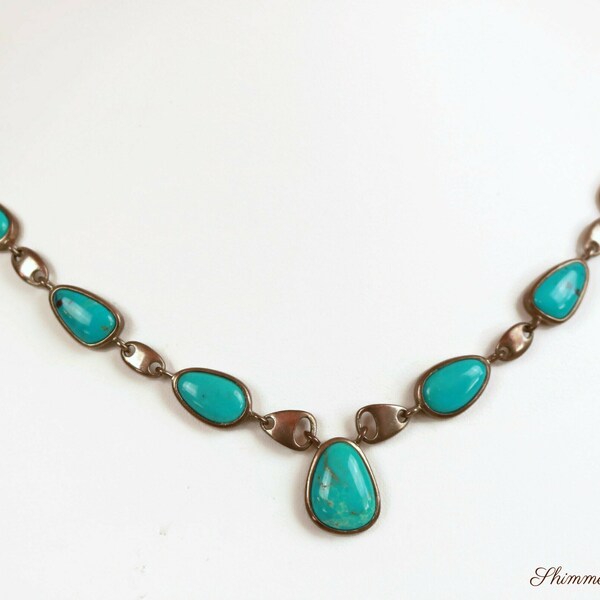 925 Sterling Silver and Turquoise Necklace