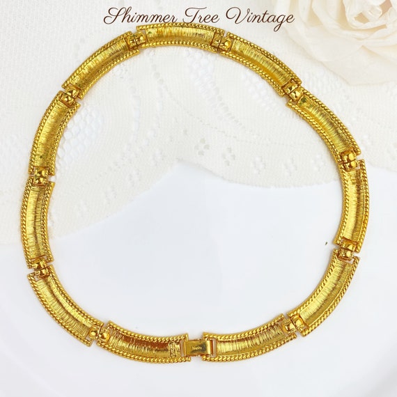 NAPIER Signed Gold plated Choker Necklace - image 5