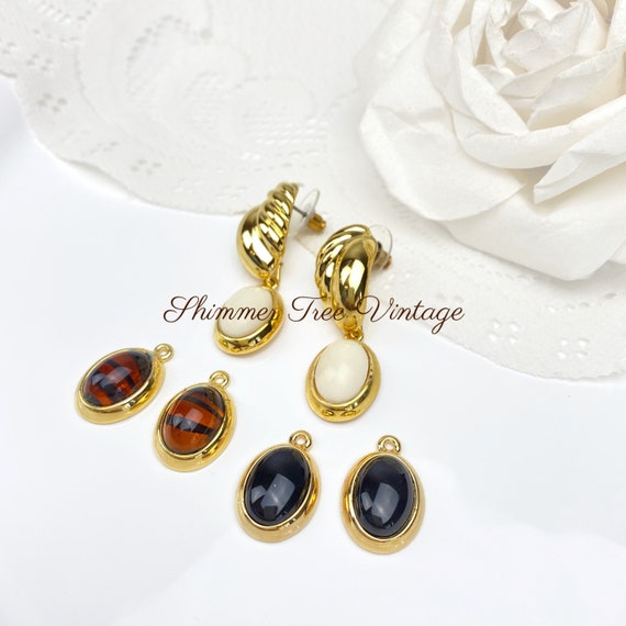 Vintage Interchangeable Post Dangle Earrings - image 2