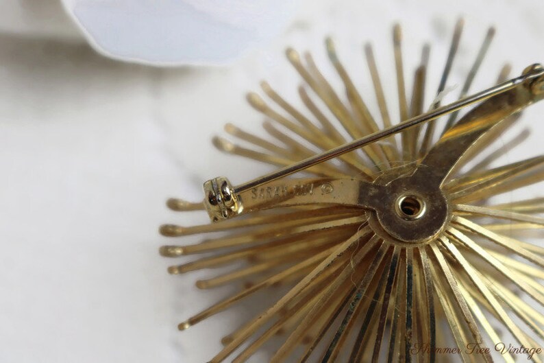 large round floral thistle SARAH COVENTRY Flower Brooch
