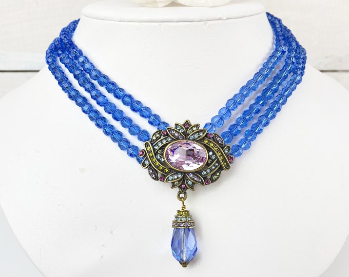 HEIDI DAUS April In Paris, Beaded Crystal Pendant Necklace