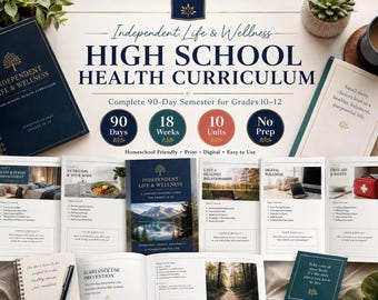 High School Health Curriculum: 90-Day Semester, Homeschool, No-Prep, Print + Digital