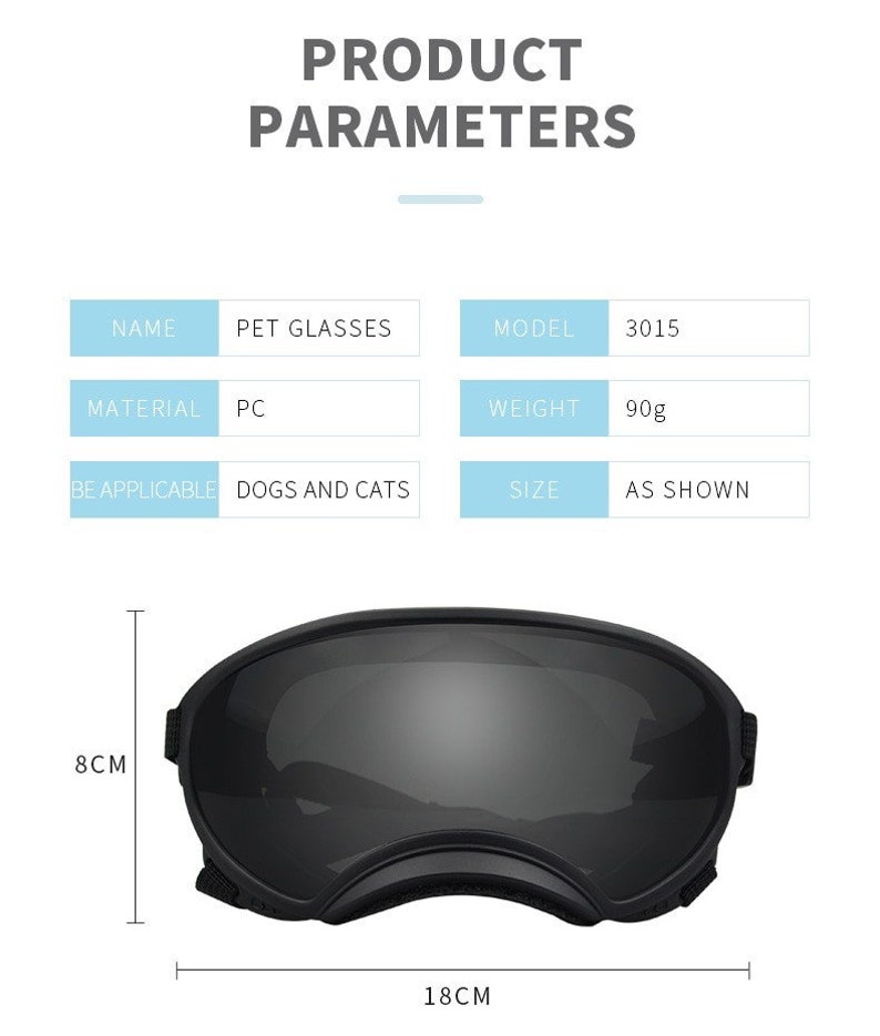 Dog Polarized and UV Proof Ski Goggles/ Sunglasses/ Wind Protection Dog Goggles with interchangeable lenses-Doggles image 4