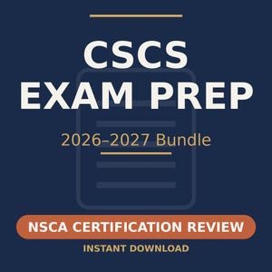 CSCS Exam Prep Bundle 2026–2027 | NSCA Styrke- och konditionscertifieringsstudieguide (digital nedladdning)