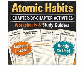 Atomic Habits Book Guide- A chapter by chapter workbook- perfect gift or assignment for teens working to improve themselves