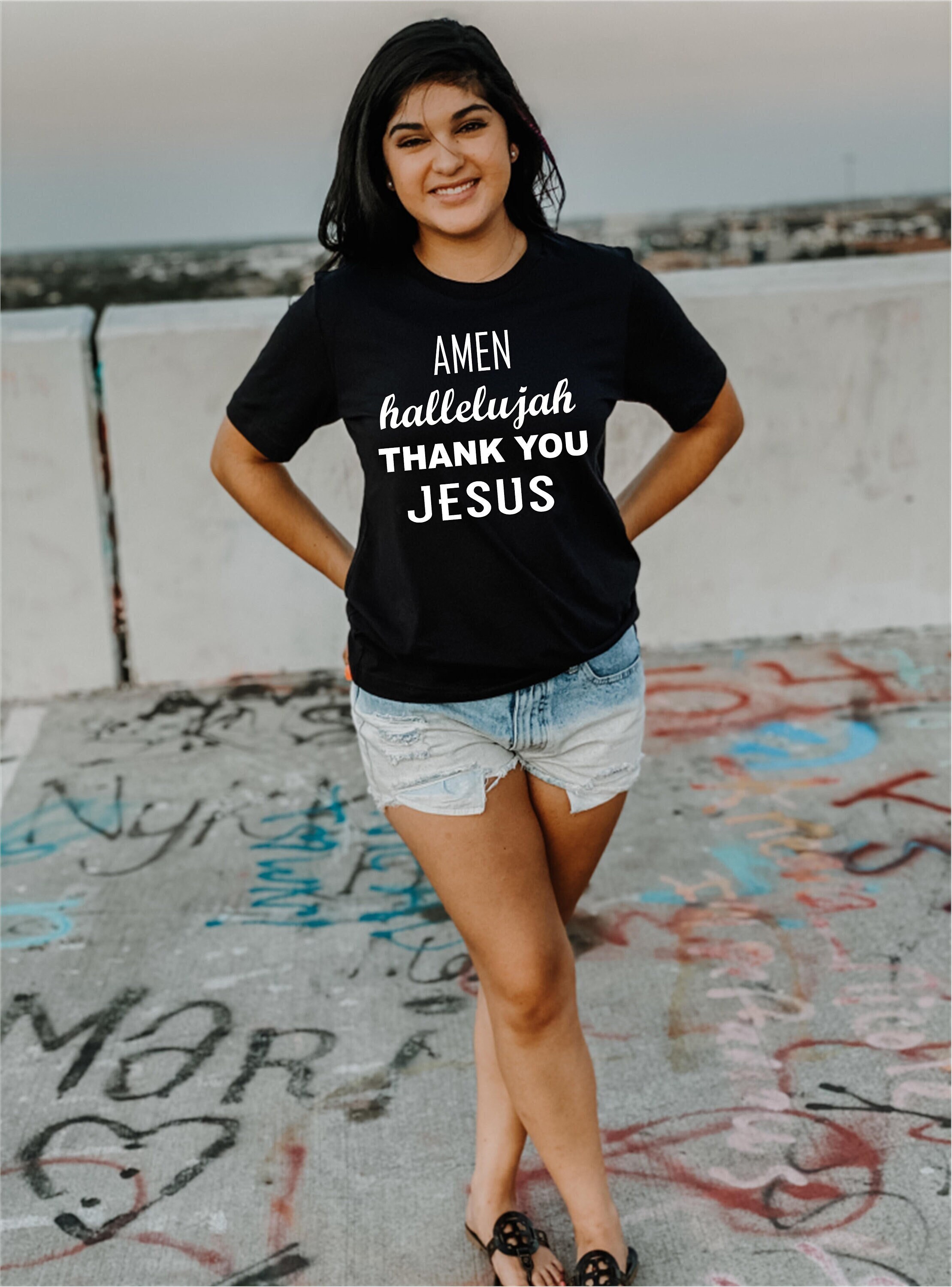 Amen Hallelujah Graphic Tee - Etsy