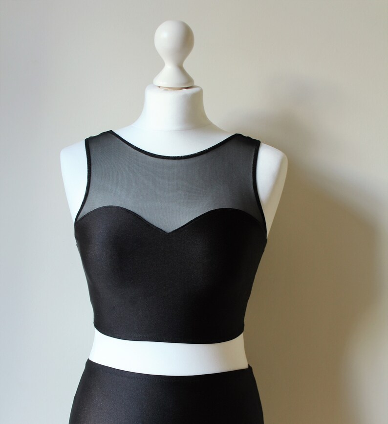 Light pink Dance Crop Top with Sweetheart Neckline and Etsy