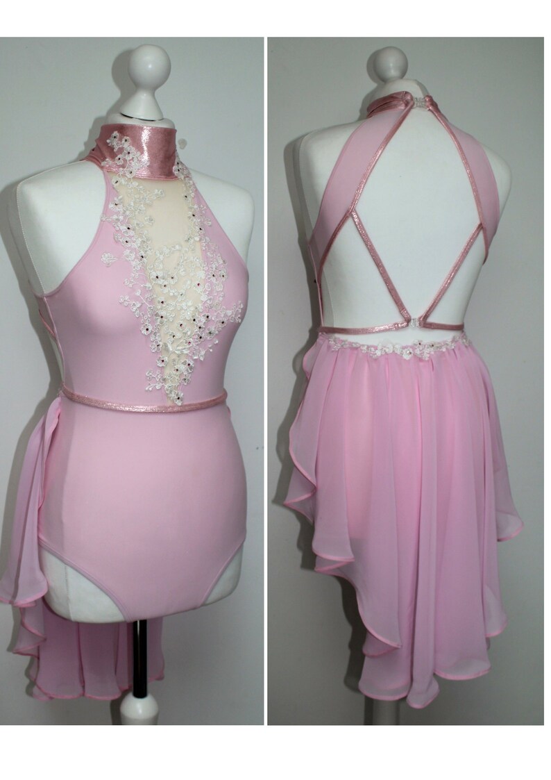Light Pink Solo Dance Competition Costume Onepiece Lyrical Etsy