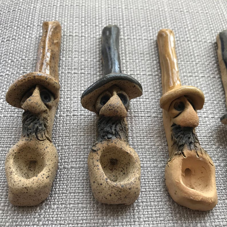 Handmade Clay Smoking Pipe Etsy