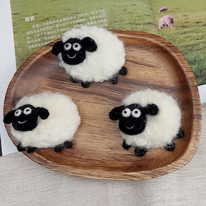 Sheep Needle Felting Kit for Beginners Mother&#39;s Day Craft Kit Gift for Mom, Grandma 6cm 2.4inch