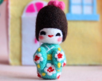 Japanese Doll Needle Felting Kit Christmas Gift Felting Supplies