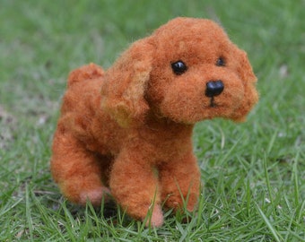 Teddy Dog Needle Felting Kit for Beginners - DIY Craft Kit for Christmas Felt Kit