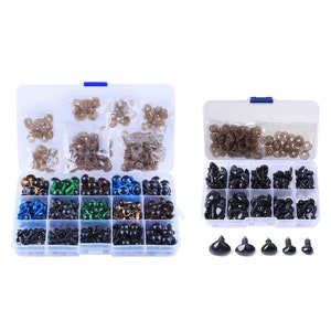 250Pcs Plastic Safety Eyes Safety Noses with Washers - Not Easy to Loosen