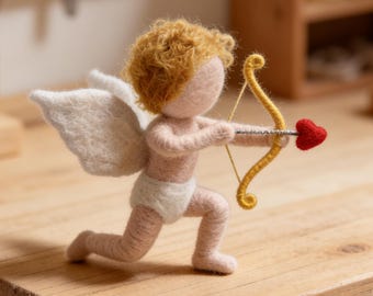 Cupid Needle Felting Kit: 4-Inch DIY Craft for Beginners