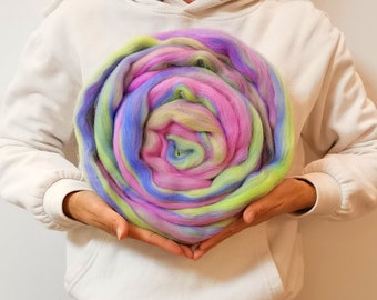 Mix Wool Roving for Needle Felting Animals, Flowers or Pictures - 50g