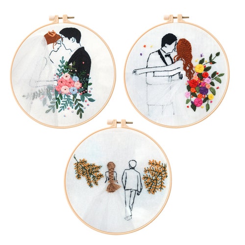 Machine Embroidery Design Wedding Bride and Groom - Etsy