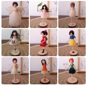 Customized Fairy Needle Felted Doll Gift Newborn 100% Handmade Finished Craft 6 inch Height