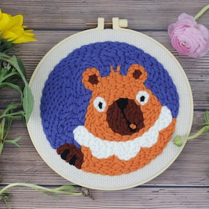 Bear Punch Needle Kit, Beginner Punch Needle Kit, Punch Needle Pattern - Everything Included