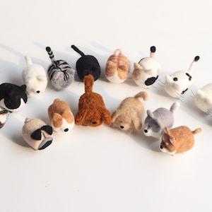 Faceless Cats and Dogs Needle Felting Kits for Beginners Gift Wrap DIY Handmade Craft Kit