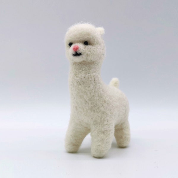 Fieltro de aguja de alpaca para principiantes Elección de regalo de Navidad 4 pulgadas - 10 cm de altura