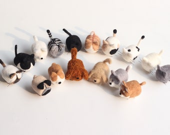 Faceless Cats and Dogs Needle Felting Kits for Beginners Gift Wrap DIY Handmade Craft Kit