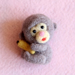 Monkey Needle Felting Kit 4" Christmas Gift