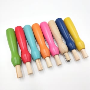 Colorful Wooden Felting Needles Holder with needles for Needle Felting Kit Craft Tools