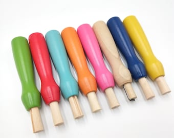 Colorful Wooden Felting Needles Holder with needles for Needle Felting Kit Craft Tools