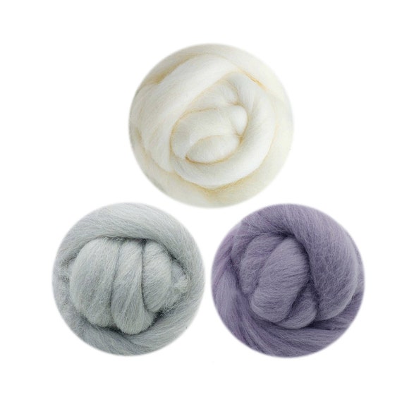 300g Felting Wool Set 3 Colors 70s 19um Grade Needle Felting Etsy