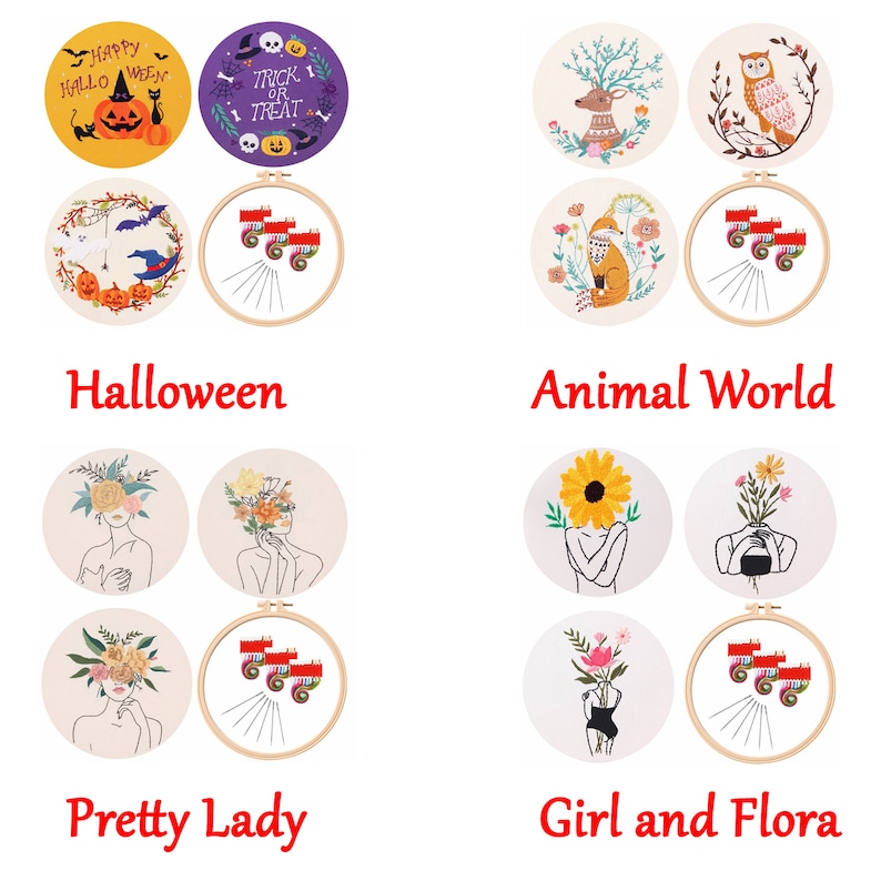 Halloween Embroidery Kit Embroidery Kit for Beginner Handmade Halloween Decor Home Decor DIY Embroidery Kit image 9