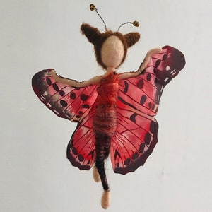 Butterfly Fairy Needle Felting Kit, Craft Kit for Adults, Felting Starter Kit with Wool, Tool, Video Instruction - 6inch (15cm)