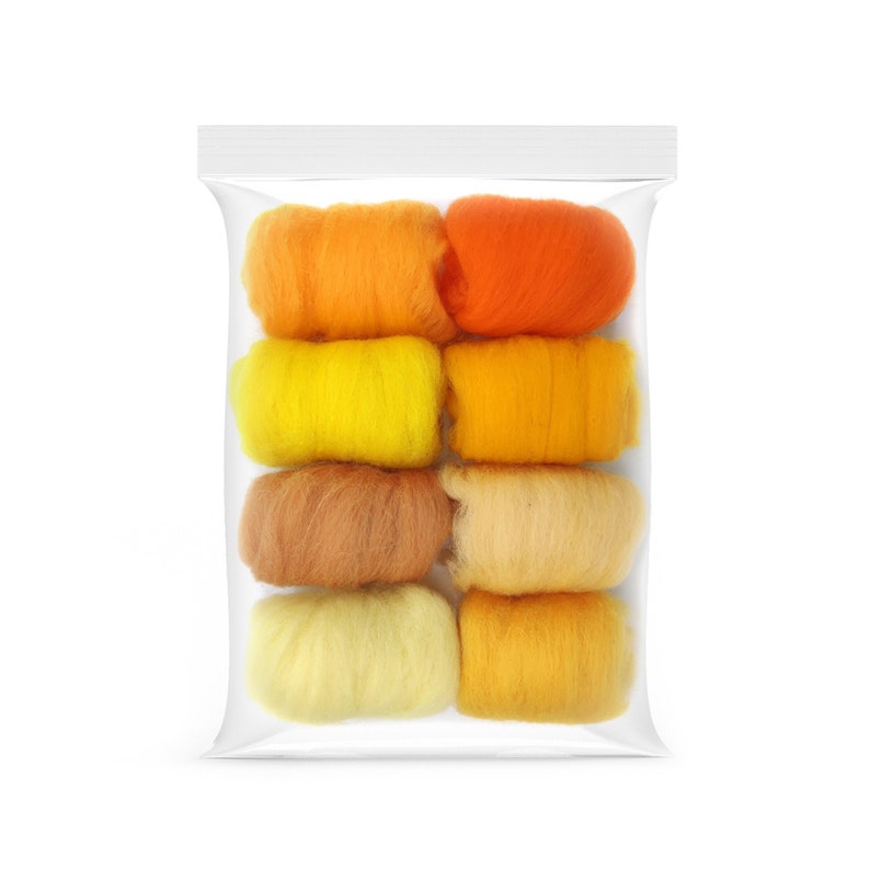 8 Pack Needle Felting Wool Roving 10g X 8 Color Total 80g Etsy