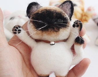 Cat Needle Felting Kit Christmas Gift