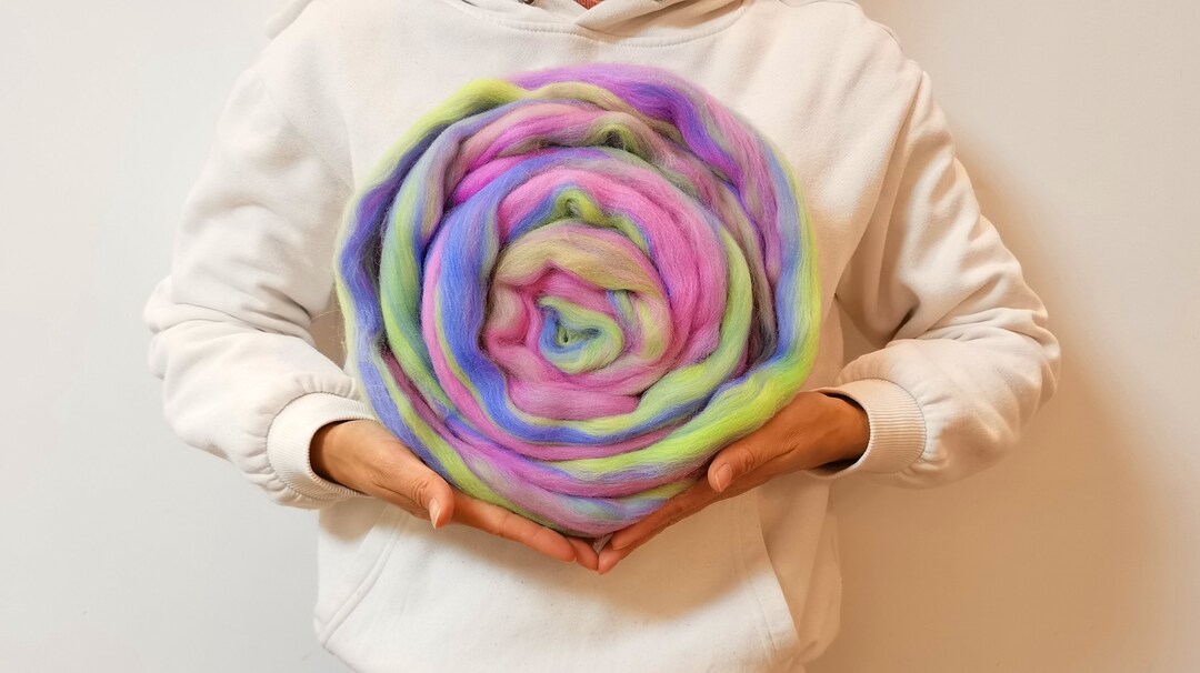 Mix Wool Roving for Needle Felting Animals, Flowers or Pictures - 50g ...