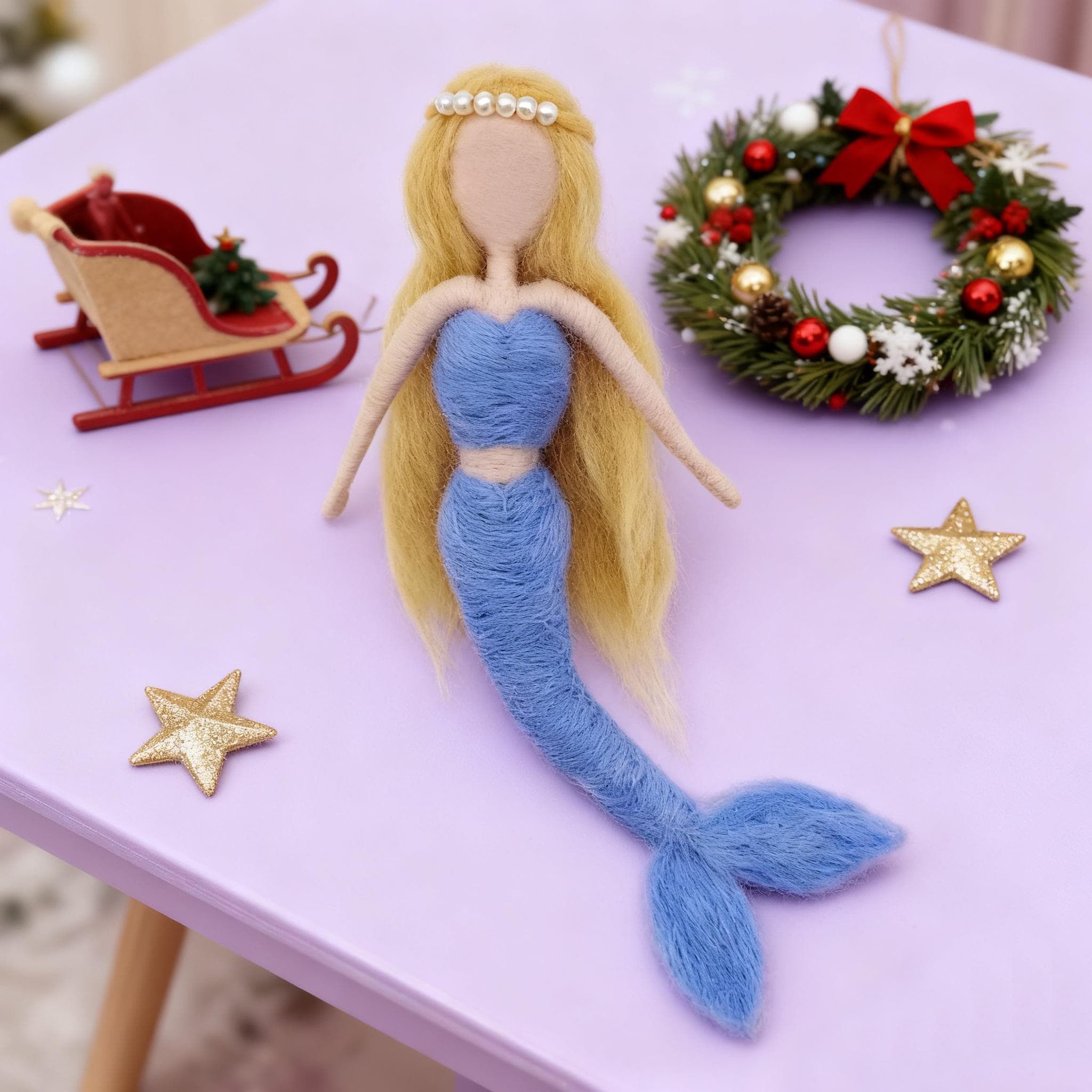 21 Mermaid Magic: Enchanting Craft Ideas for Kids 8 Mermaid Felting Kit for Beginner Fairy Needle Felt Kit Christmas…