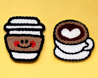 Set van 2 koffieonderzetters perforatornaaldenset voor beginners Kerstcadeau inclusief alles om te maken