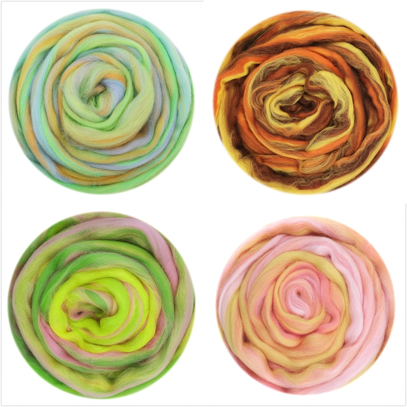 50g Hand Dyed Merino Wool Roving, Felting & Spinning Fiber image 5
