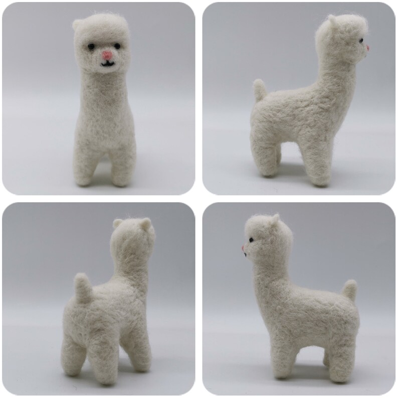 Alpaca Needle Felting for Beginners Christmas Gift Choice 4 inch 10cm Height image 3