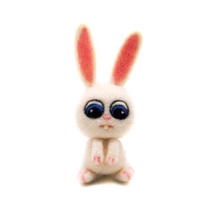 Easter Rabbit Needle Felting Kit for Beginners with Video Instruction - Valentines Day Gift