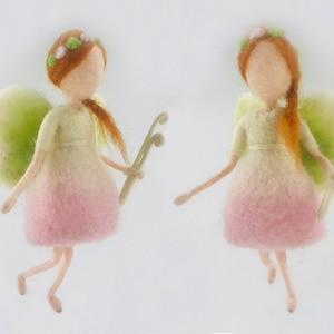 Christmas Gift Fairy Needle Felting Kit, Craft Kit, Felting Starter Kit with Wool, Video Instruction - 6inch (15cm)