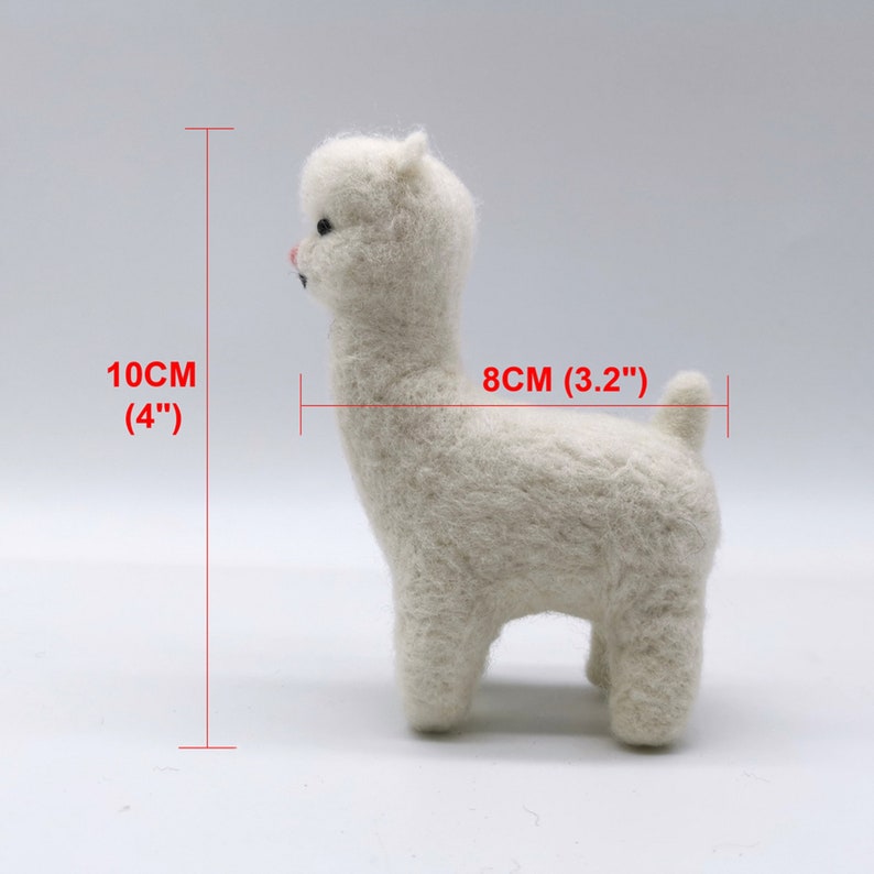 Alpaca Needle Felting for Beginners Christmas Gift Choice 4 inch 10cm Height image 2