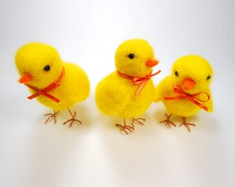 Easter Chick Needle Felting Kit (3 Pack) DIY Craft Gift