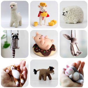 Needle Felting Kit for Christmas Gift for Her - Beginner Craft Full Kit Felting Supplies