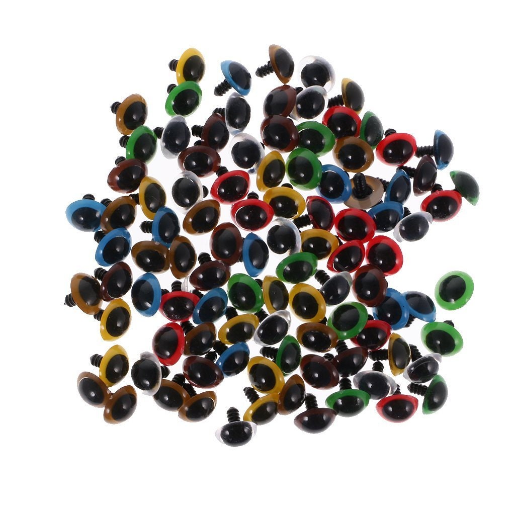 100 Pieces 10mm Colourful Safety Eyes for Doll Making Decys Etsy