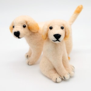 2 Pack Labrador Dog Needle Felting Kits for Beginners Gift for Mom DIY Craft Kit