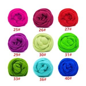 3.5 Ounce Felting Wool for Needle Felting Wool Roving 70s (19um) High Standard 100g Wool Rove (No. 26)
