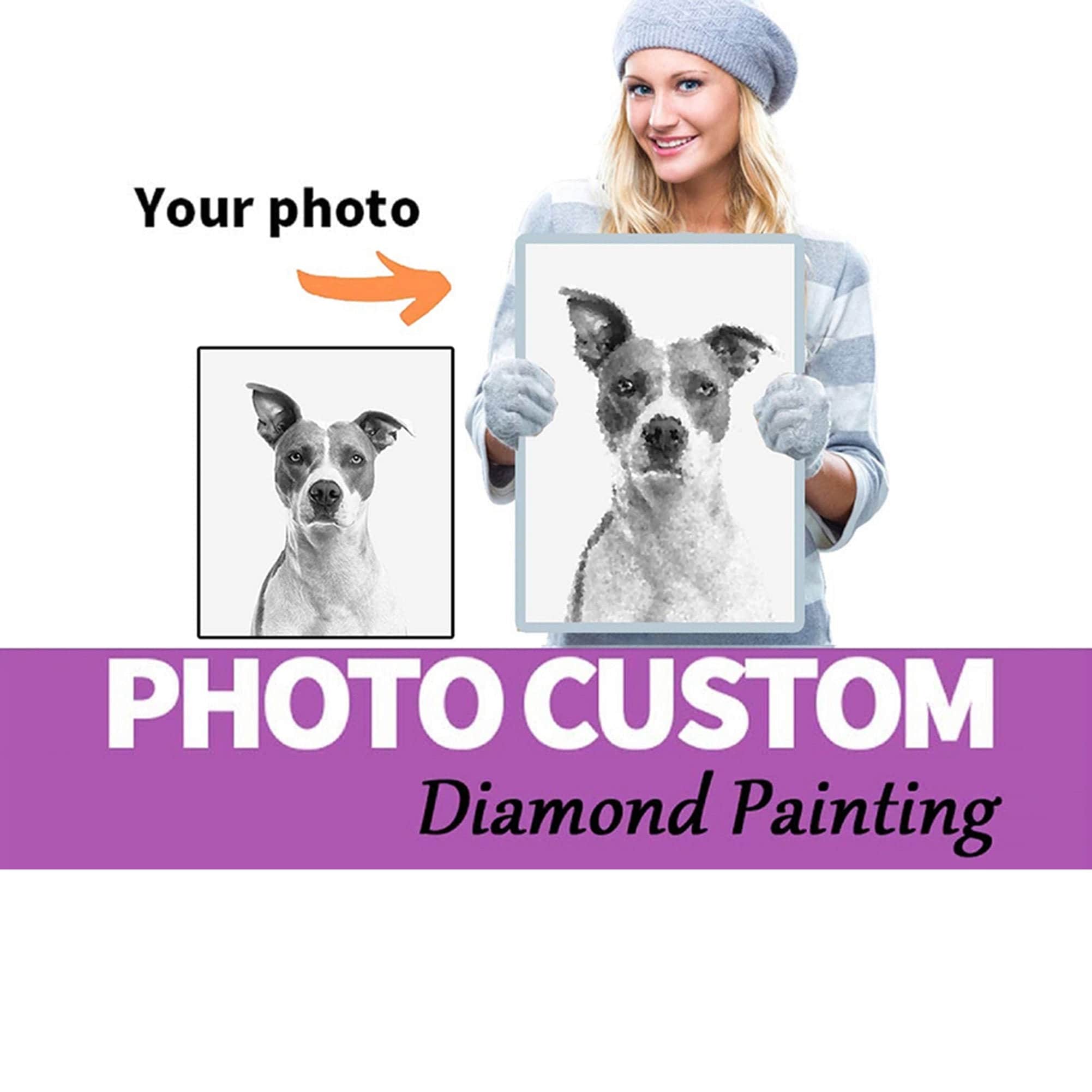 custom diamond art full drill squareround christmas etsy
